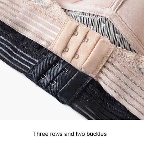 Bra Thin Triangular Woman Soft Seamless Backless Back Sexy Bralette Dot Mesh L - Picture 9 of 16